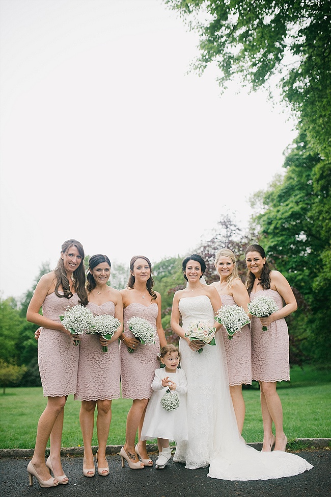 Rivington Barn pink bridesmaids