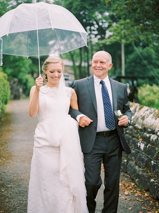 rainy church wedding Harrogate