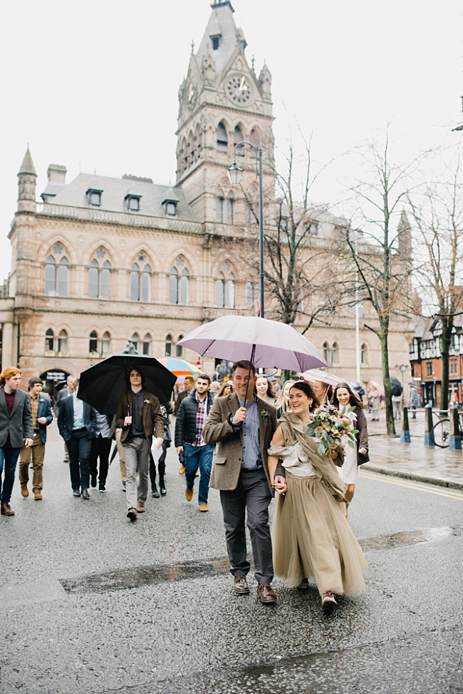 chester town hall wedding in the rain