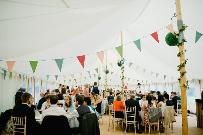 bunting in marquee