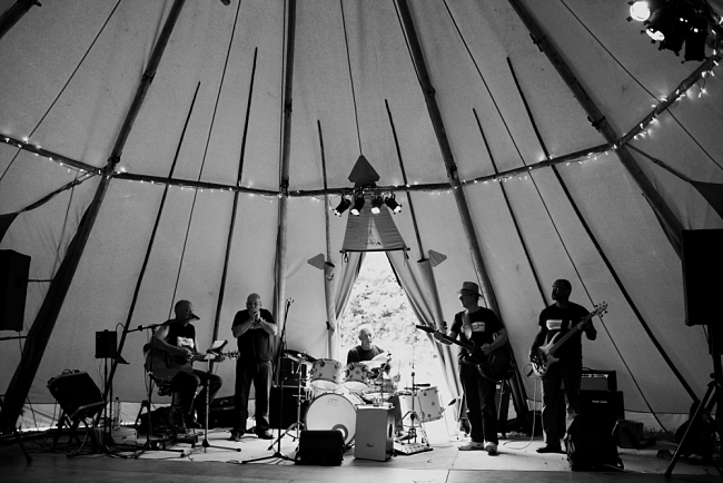 wedding band in tipi