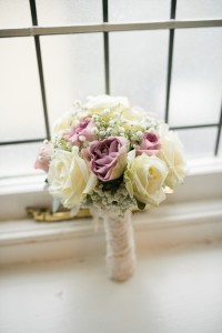bouquet in window