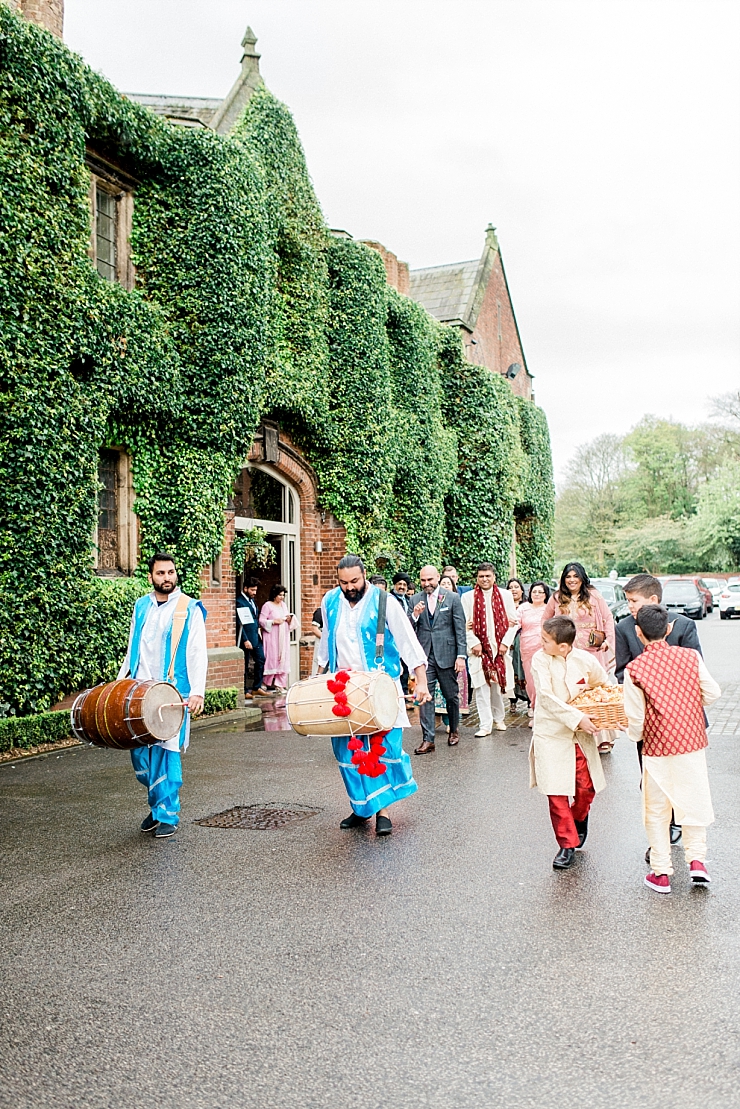 grooms procession at the mere