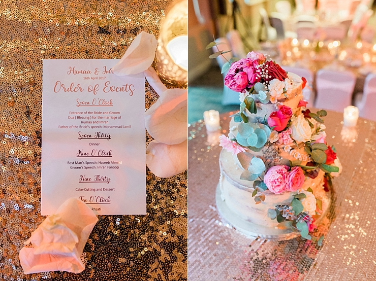 copper and pink wedding