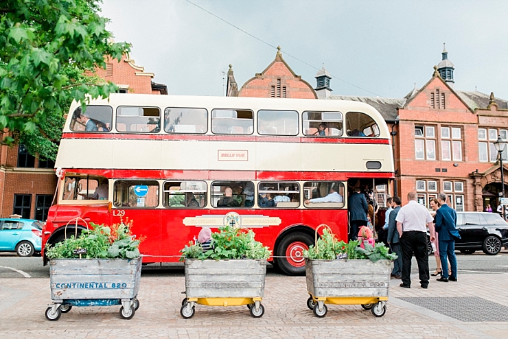 vintage wedding bus in altrincham