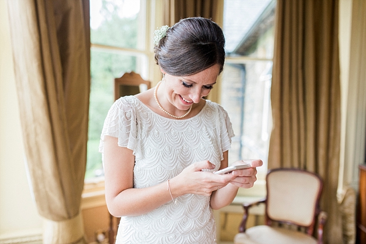 bride texting