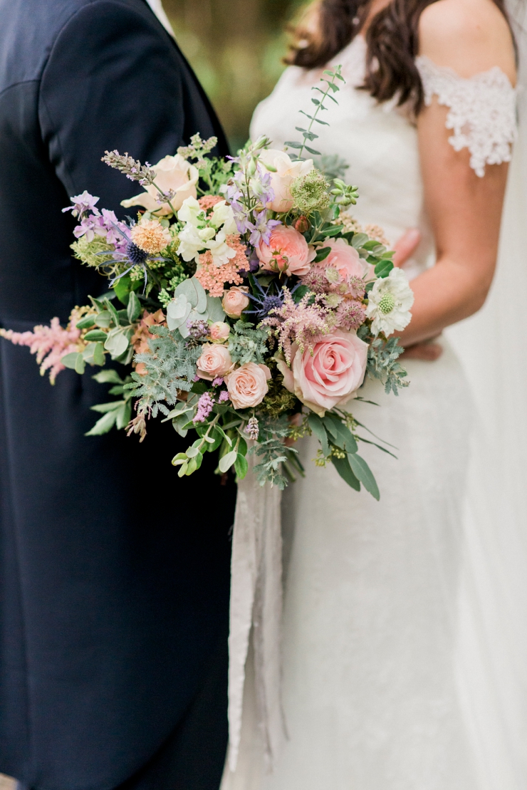 petal and twig bouquet