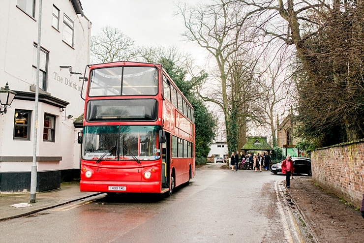 red wedding bus in didsbury
