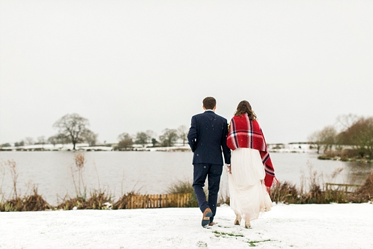 snowy wedding in cheshire