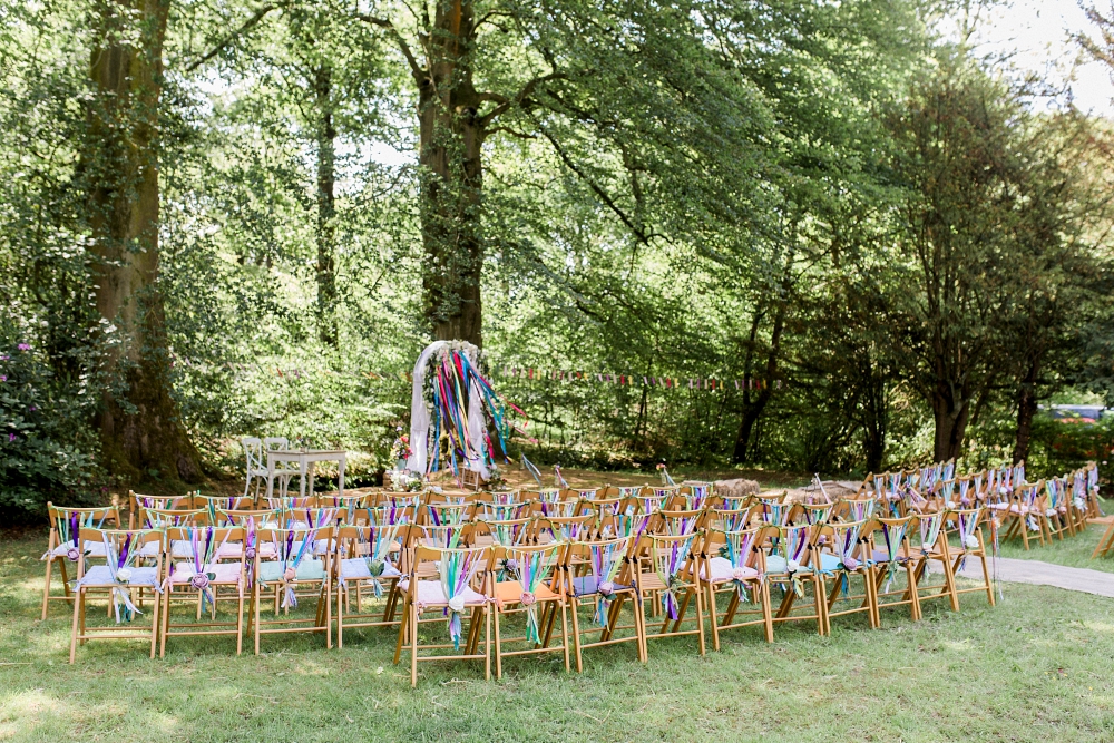 outdoor woodland wedding lancashire