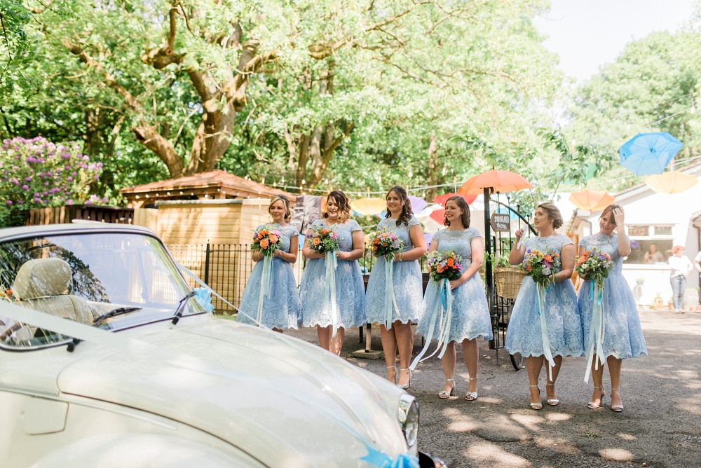 bridesmaids at spring cottage