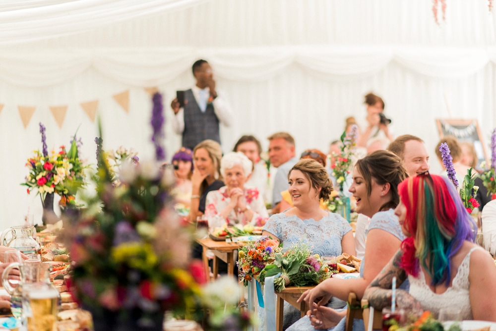 wedding in a marquee