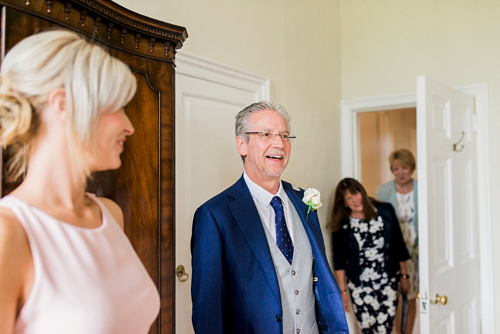 father of the bride's reaction at seeing his daughter
