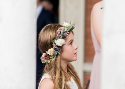 little bridesmaid with flower crown