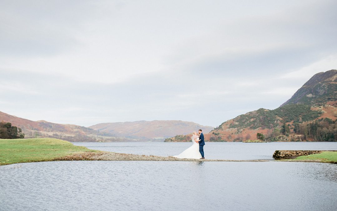 bride and groom at Lake District wedding