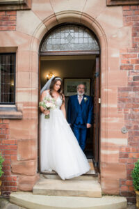 bride and her dad at colshaw hall