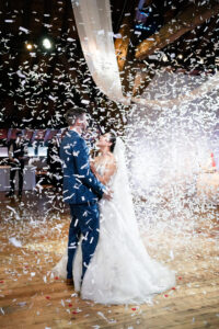 first dance with confetti bomb