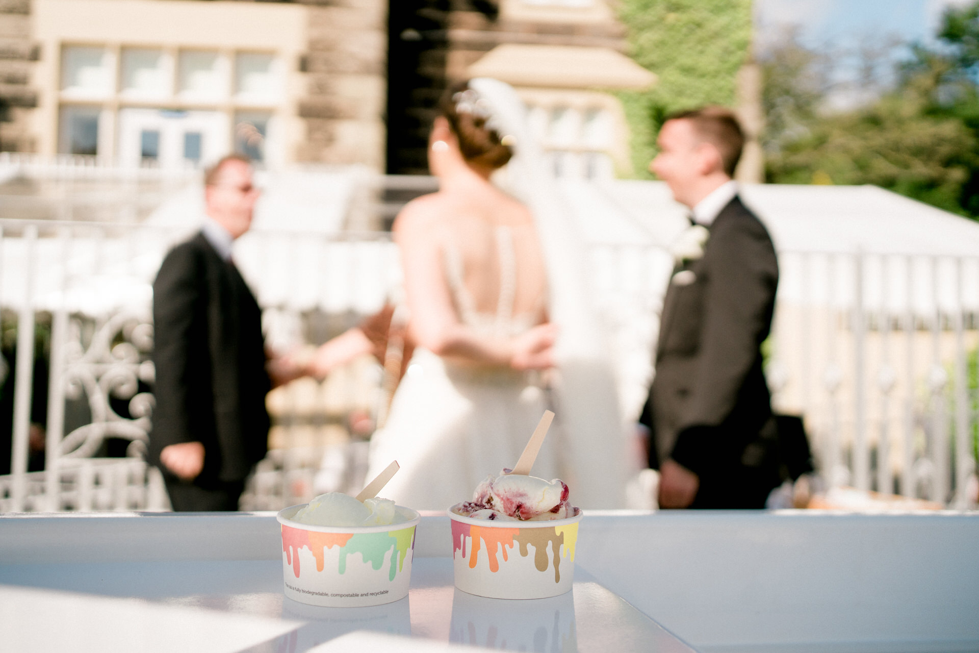 rainbow treats trike ice creams at a wedding