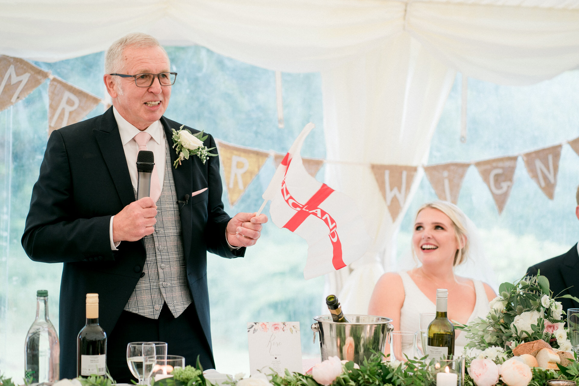 marquee wedding at home in Lancashire