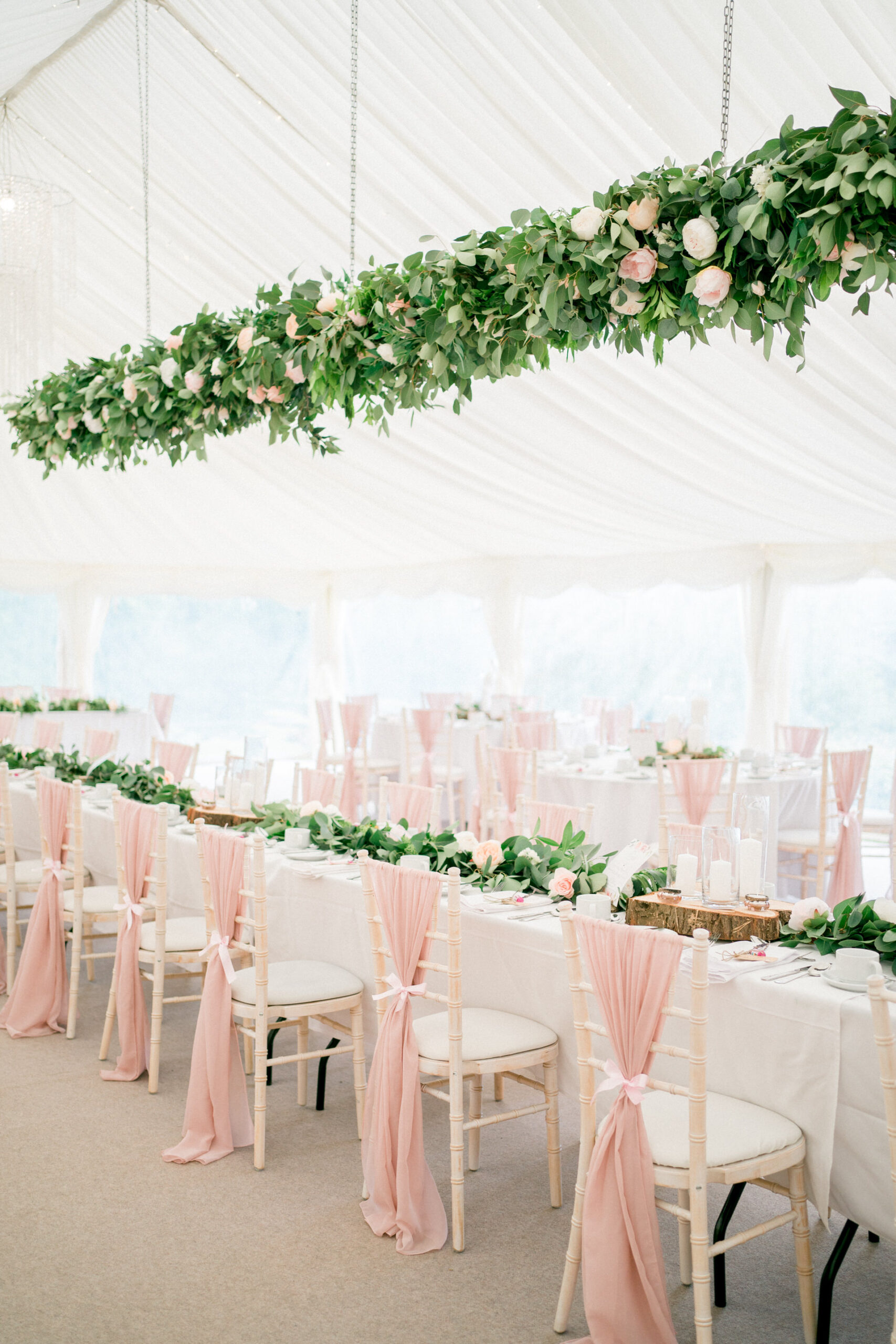 a marquee wedding at home