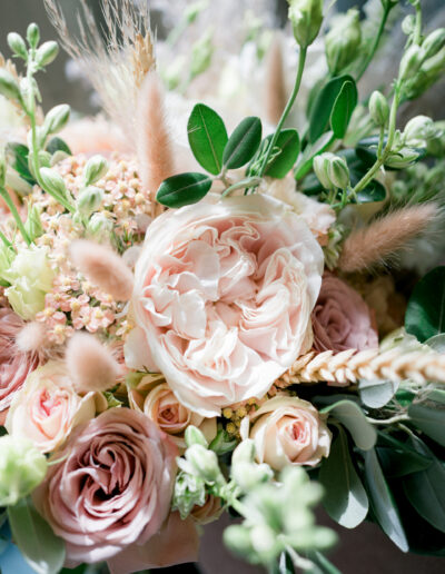 the flower hall bride's bouquet blush pink