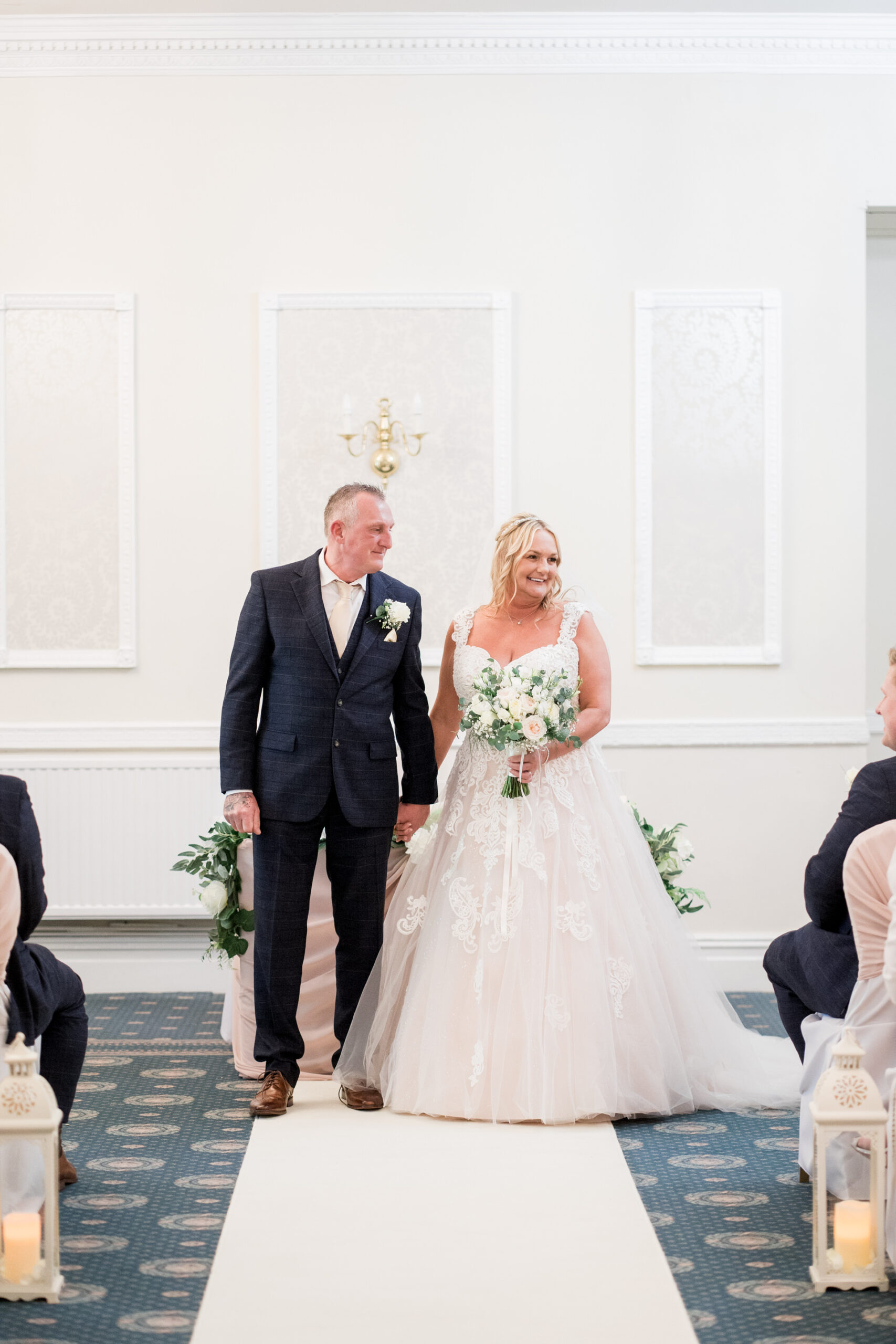 bride and groom at shaw hill hotel wedding ceremony