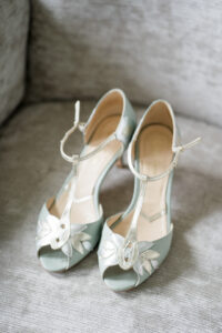 wedding shoes green and gold