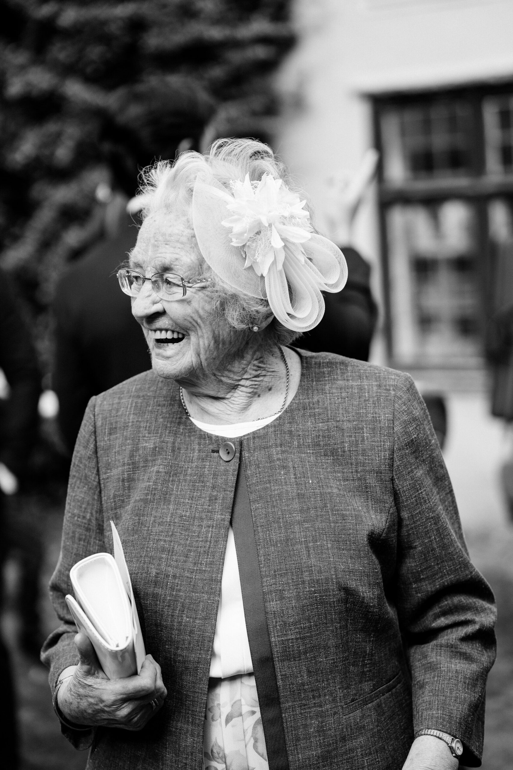 bride's grandma smiling