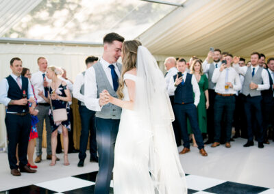 bride and groom first dance at lytham hall