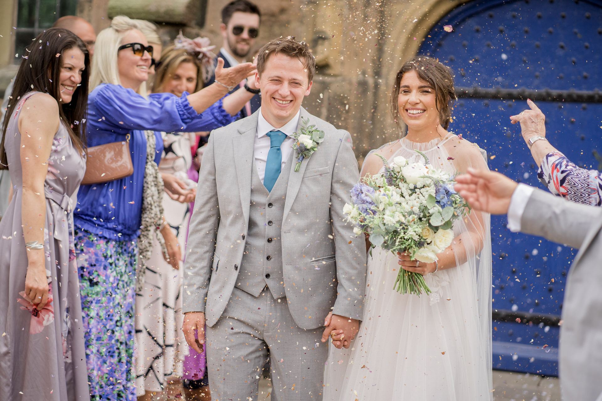 wedding at trinity st Michaels church croston