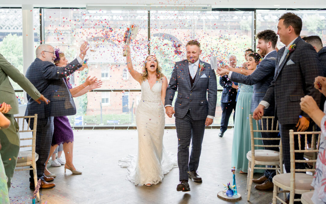 A colourful wedding at The Castlefield Rooms, Manchester