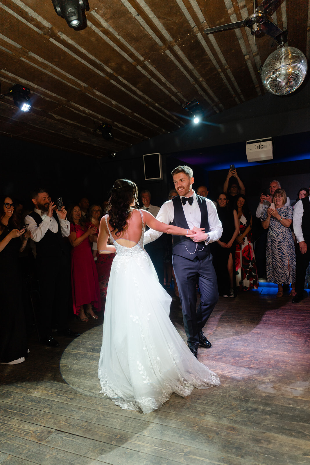 first dance at Bashall Barn wedding