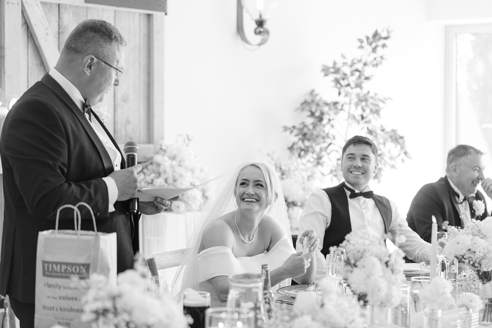 father of the bride makes a speech at hobbit hill