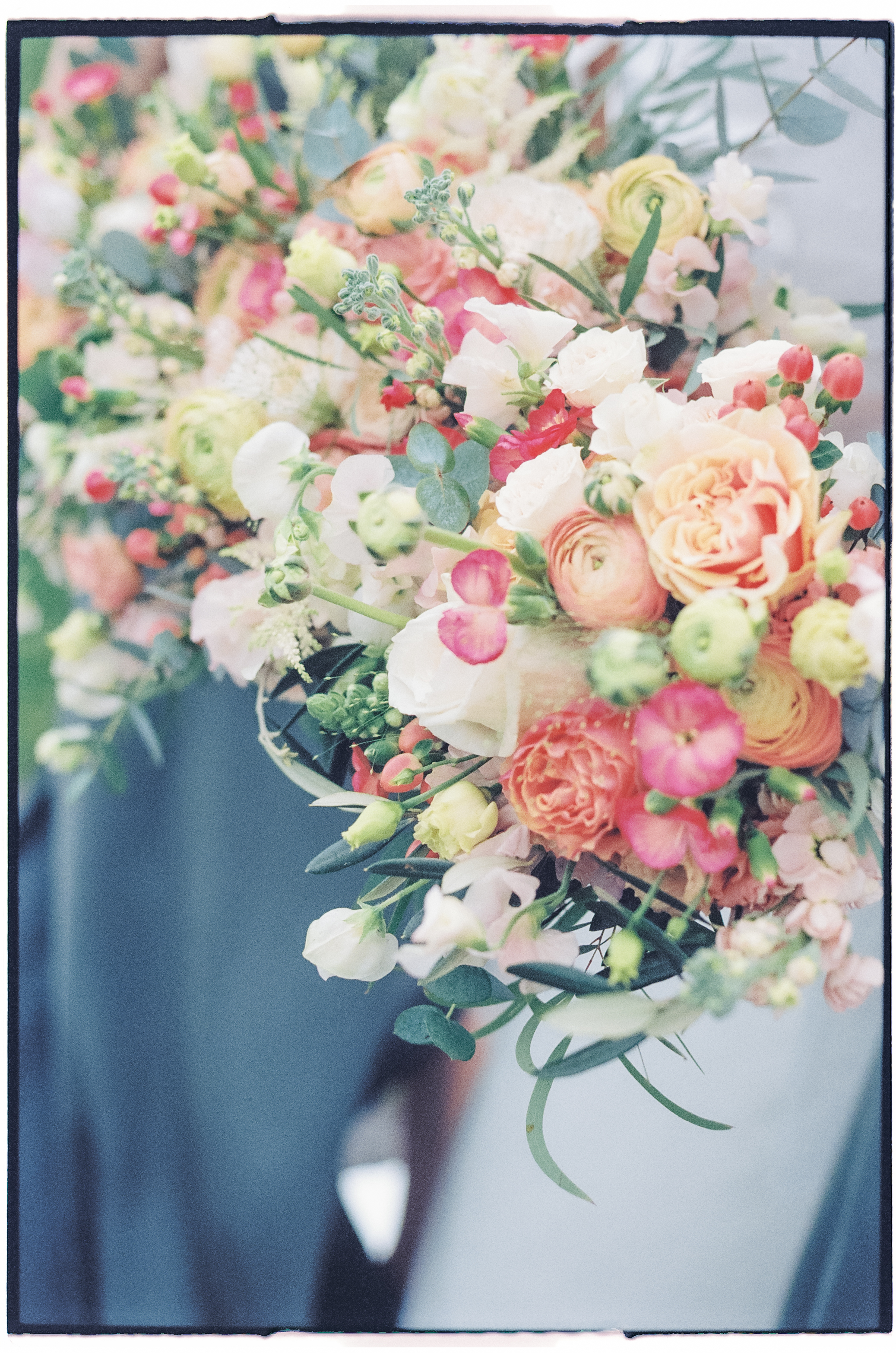 wedding flowers on 35mm film