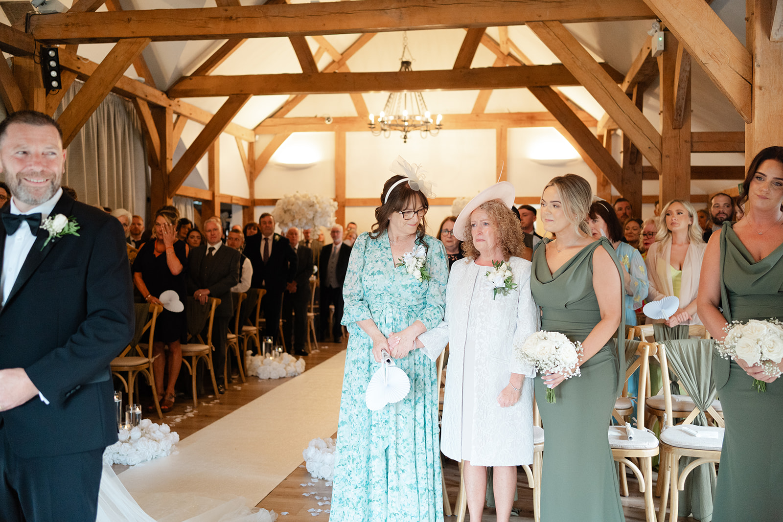 mother of the bride at sandhole oak barn wedding